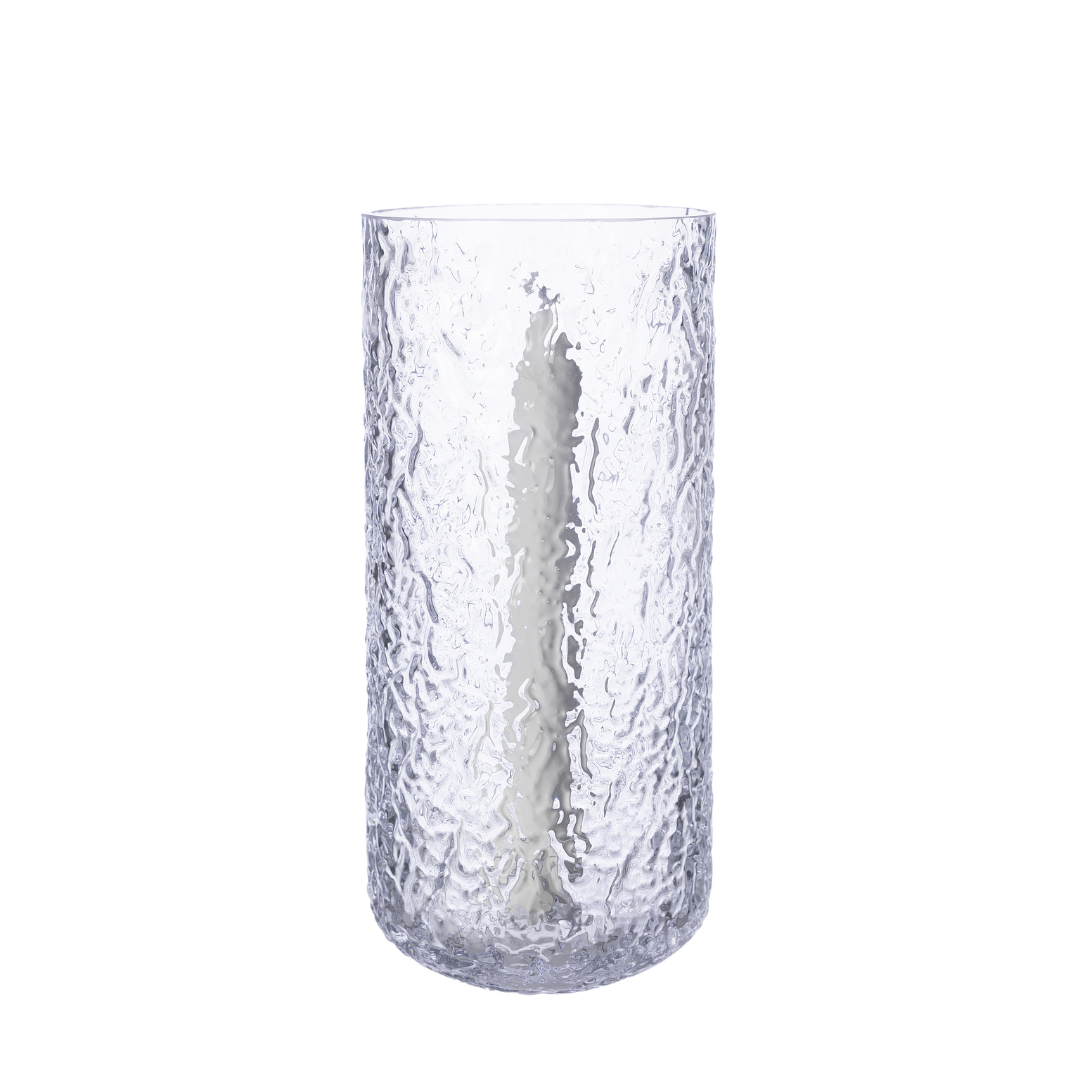 Ljusstake från Ernst Form, mönstrat glas, för rustikljus