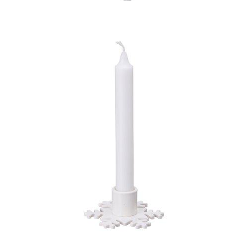 Ljusstake snöflinga från Wikholm Form, vit, för kronljus