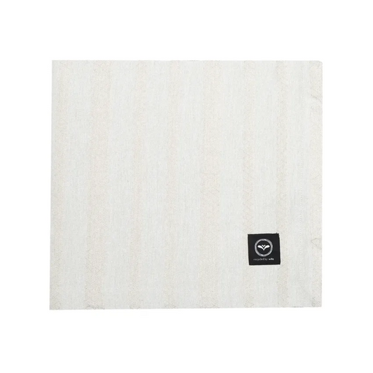 Molly duk från Recycling by Wille, randig, linne/vit, 90x90cm