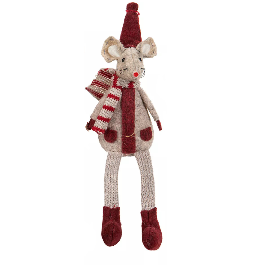 Möss sittande från A Lot Decoration, vinröd/mullvad