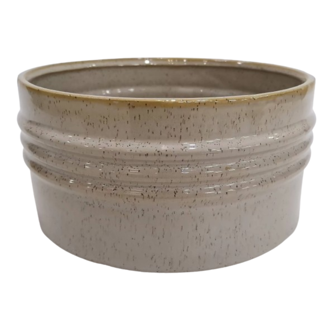 Plantskål från Västanvind, beige/melerad