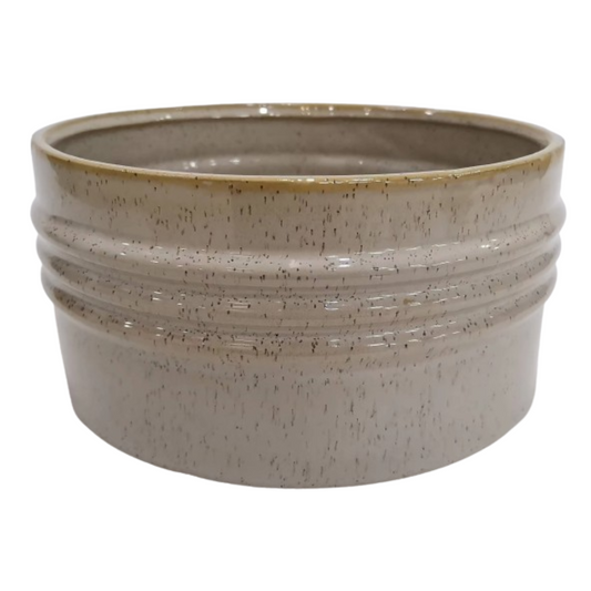 Plantskål från Västanvind, beige/melerad