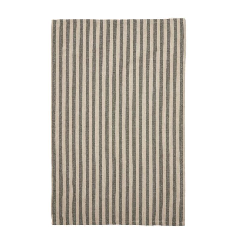 Randig kökshandduk från Fondaco, grön/beige, Svea