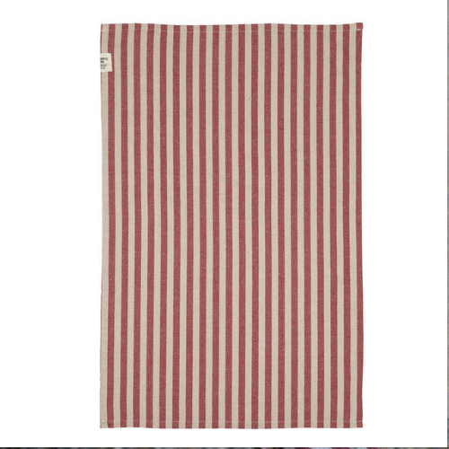 Randig kökshandduk från Fondaco, röd/beige, Svea