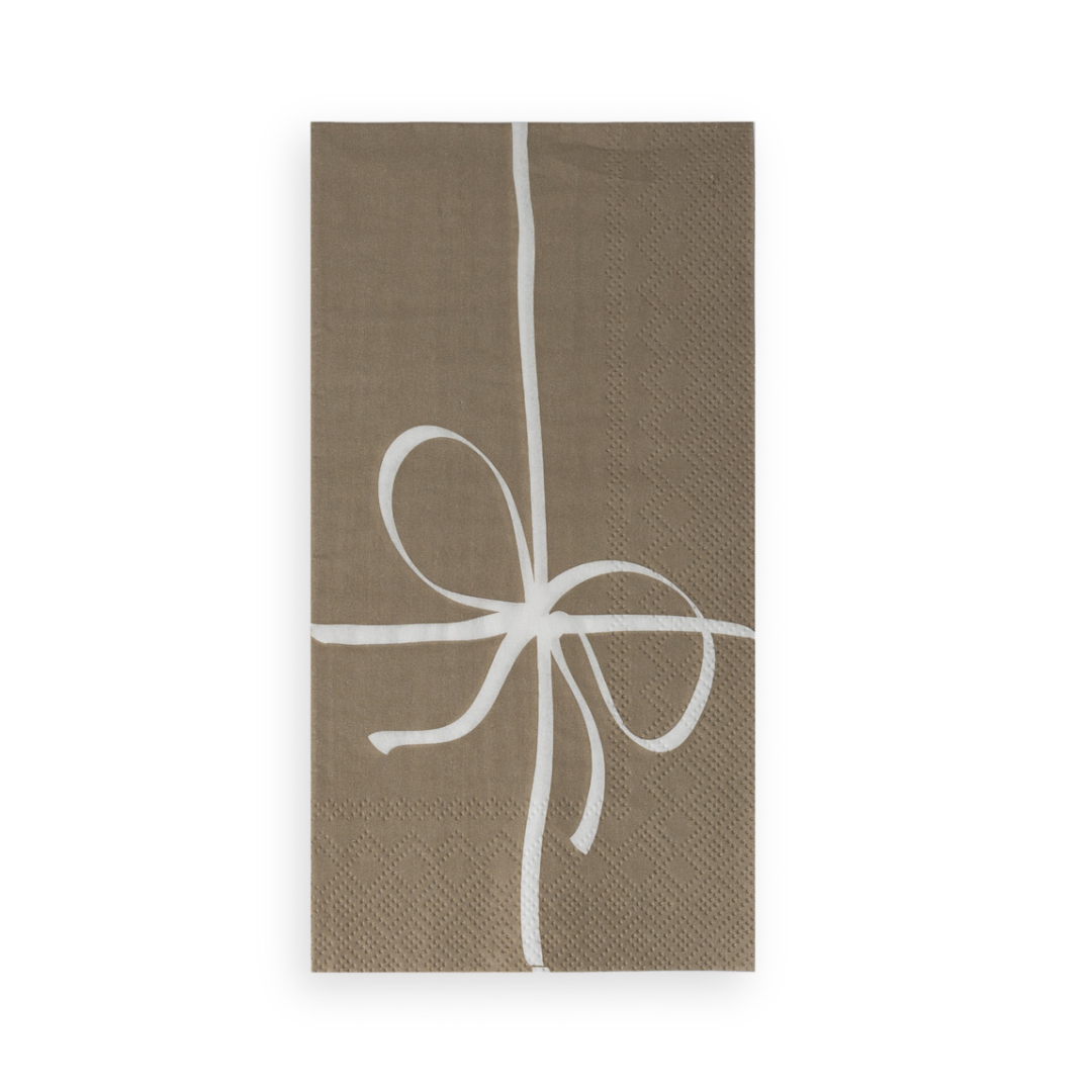 Rosett servetter från Storefactory, beige/vit