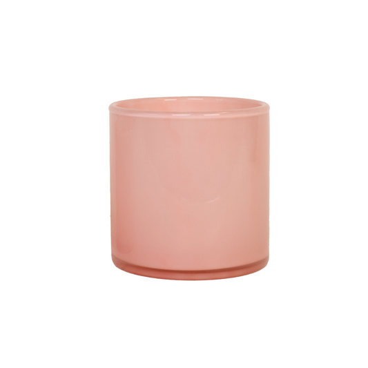 Ljuslykta i glas från Västanvind, rosa, liten