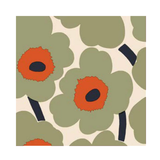 Blommiga servetter från Marimekko, kaffeservett