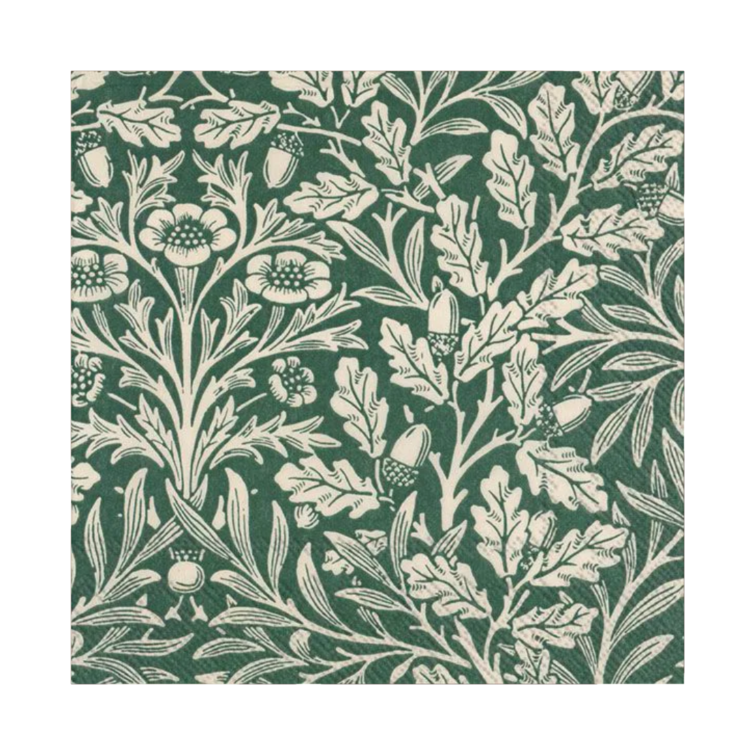 Blommiga servetter från Vinding et Co, lunch, gröna