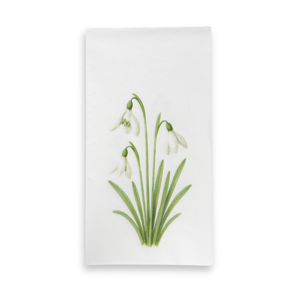 Snödroppe servetter från Storefactory, vit/grön