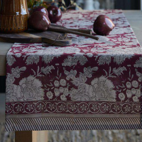 Sonia löpare från Fondaco, röd, 40x145 cm löpare, jul julduk, jultextiler