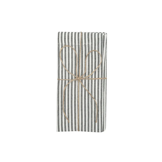 Stina servetter 2-pack från Recycling by Wille, linne/grön