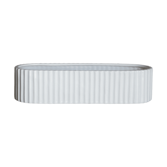 Stripe Candle Holder - shiny white från Dbkd, vit