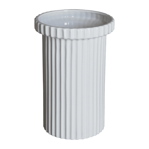 Stripe Pot kruka/vas från DBKD, stor, vit
