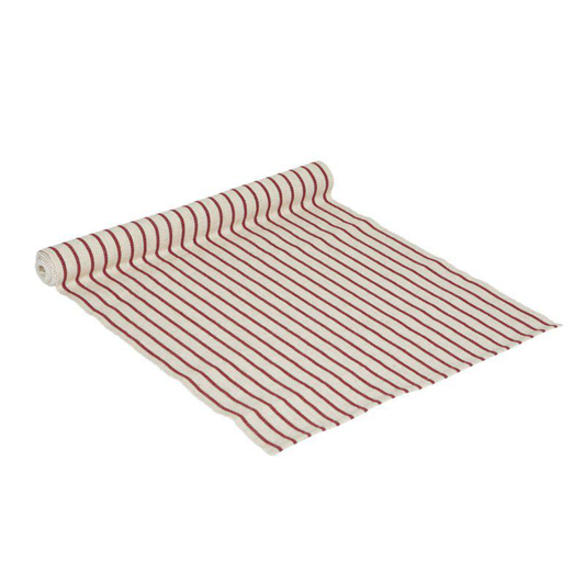 Tina löpare från Fondaco, röd/beige randig 40x140