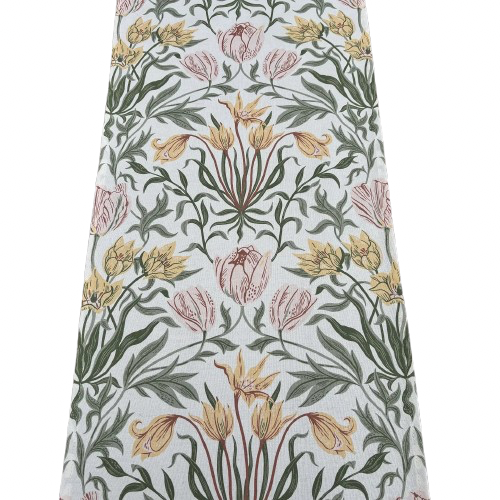 Tulpandröm löpare från Lundbotex, gul/rosa/grön, 40x140 cm