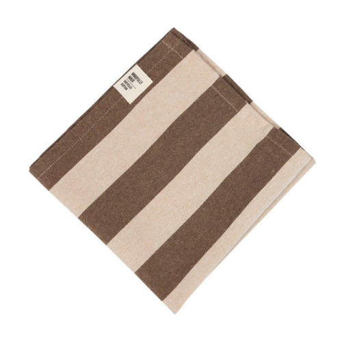 Tygservett randig från Fondaco, Amalia, beige/brun