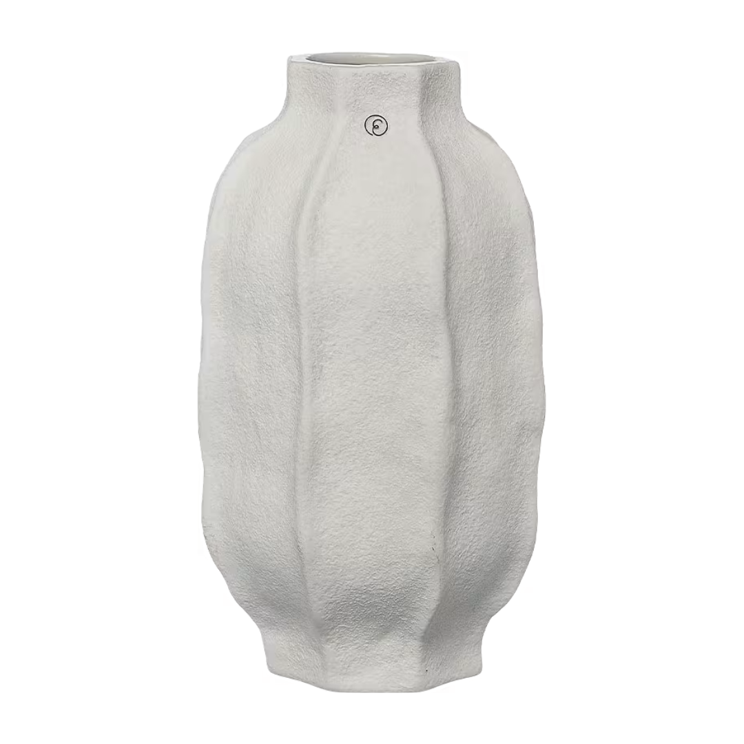 Vas i stengods från Ernst Form, vit, 22 cm
