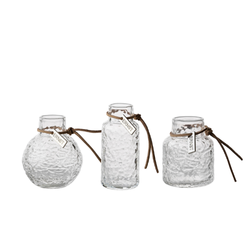Vaser 3-pack mönstrade från Ernst Form, i presentförpackning