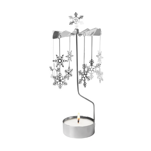 Änglaspel snöflinga från Pluto Design AB, stort, silver