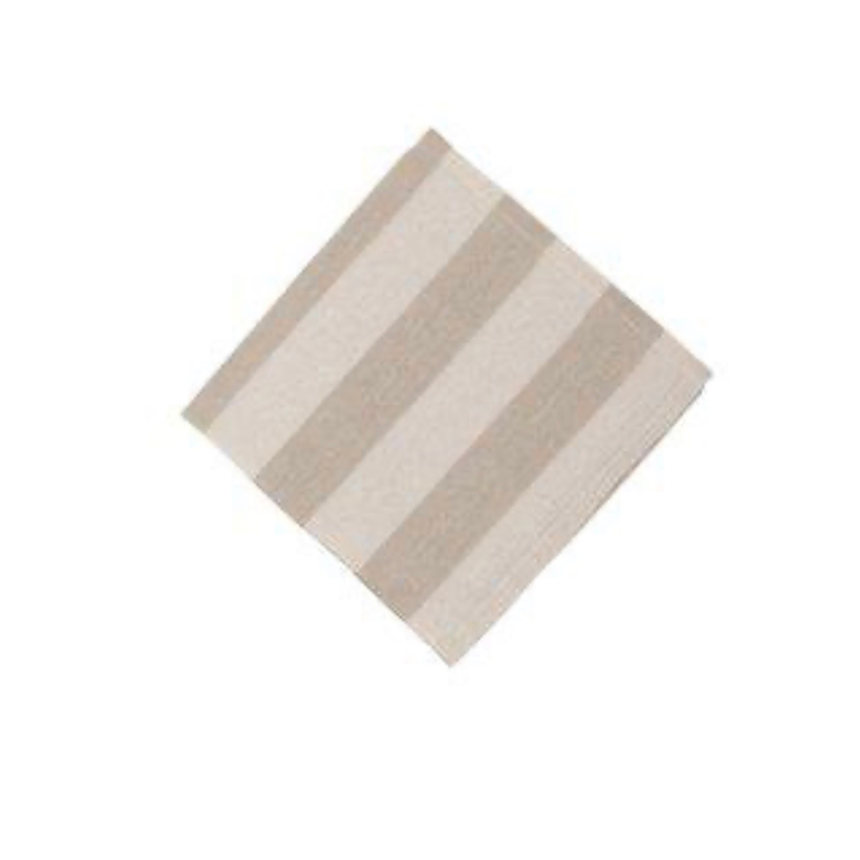 Amalia tygservett från Fondaco, randig vit/beige