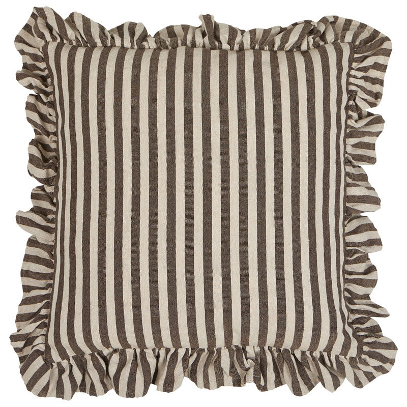 Svea kuddfodral från Fondaco, randig brun/beige 45x45 cm